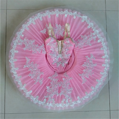 Children Girls pink tutu skirt ballet dance dresses ballerina performance professional little swan dance cosutmes girls pink tutu performance clothing